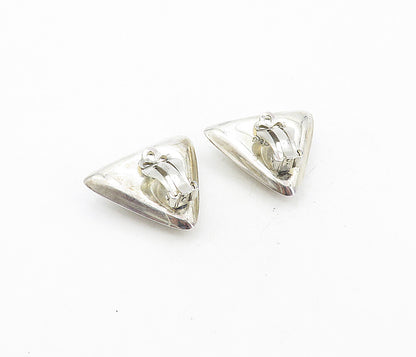 925 Sterling Silver  Vintage Minimalist Triangle Non Pierce Earrings  EG4219