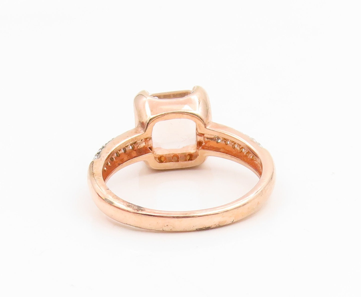 925 Sterling Silver Vintage Ring Gold Plated CZ Statement Band  Sz 7  RG34971