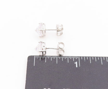 925 Sterling Silver Vintage Earrings Upside Down CZ Minimalist Studs  EG14010