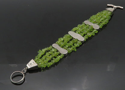 DTR JAY KING 925 Silver  Vintage Peridot Multi Strand Chain Bracelet  BT8008