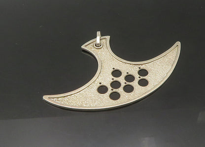 925 Sterling Silver  Vintage Cutout Detail Smooth Drop Pendant  PT18182