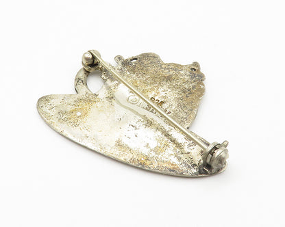 MEINK 925 Sterling Silver  Vintage Cup Of Cherries Oxidized Brooch Pin  BP5367