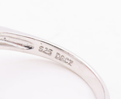 925 Sterling Silver Vintage Ring ROSS SIMONS Triangle Cutout CZ  Sz 9  RG28789