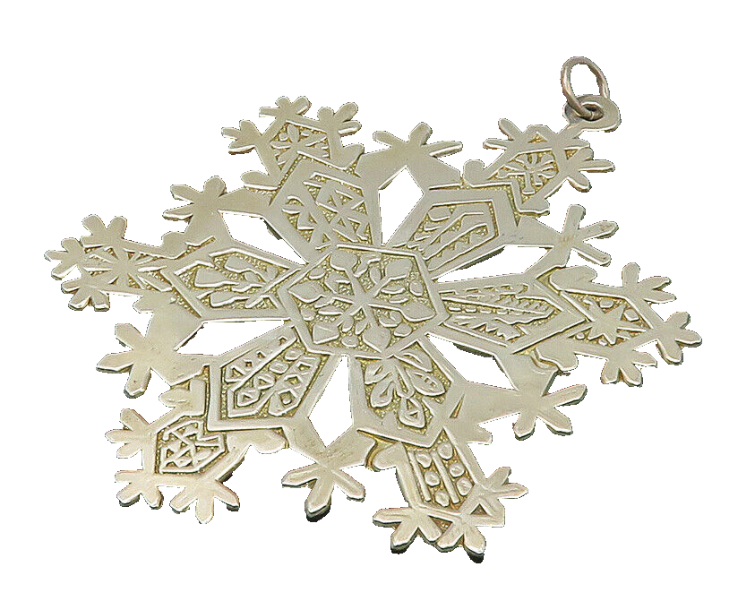 MMA 925 Sterling Silver   Vintage Antique 1971 Snowflake Pendant  PT18296