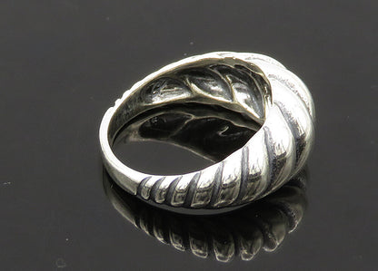 CAROLYN POLLACK 925 Silver  Vintage Shiny Fluted Dome Band Ring Sz 6  RG22229