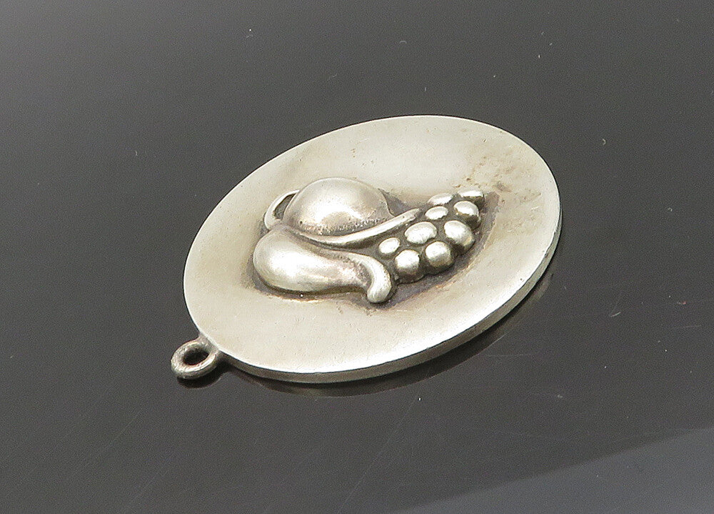 VIKING CRAFT 925 Sterling Silver  Vintage Antique Floral Pendant  PT16640