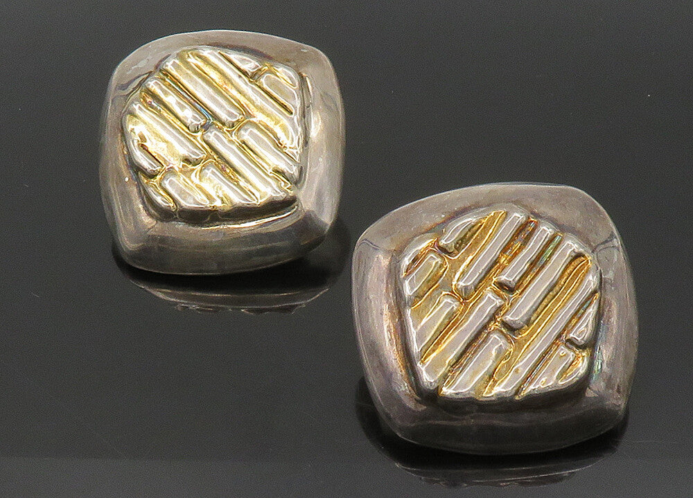 FREDERIC JEAN DUCLOS 925 Silver  Vintage Large Non Pierce Earrings  EG11388