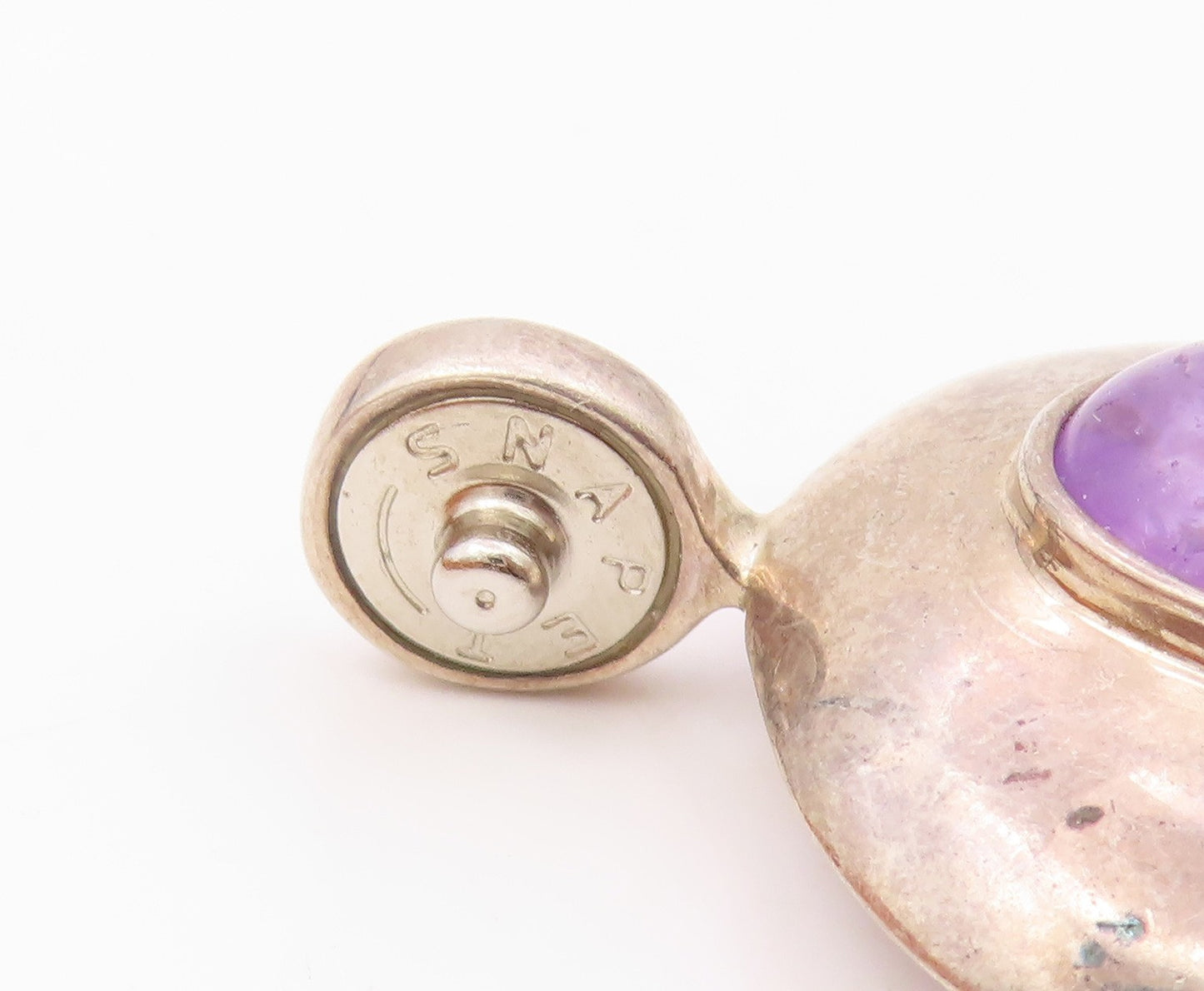 ESPO SIG 925 Sterling Silver  Vintage Cabochon Cut Amethyst Pendant  PT18155