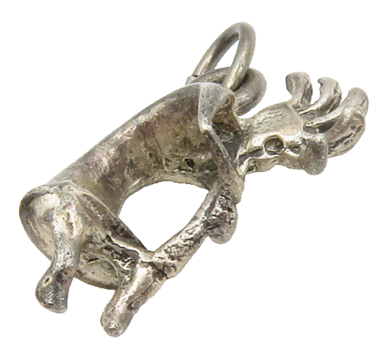 NAVAJO 925 Sterling Silver  Vintage Petite Kokopelli Dancer Pendant  PT10896