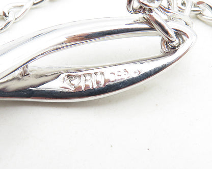 925 Sterling Silver  Polished Infinity Swirl Link Chain Necklace  NE1921