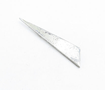 ISRAEL 925 Silver  Vintage Shiny Smooth Pointed Design Brooch Pin  BP1910