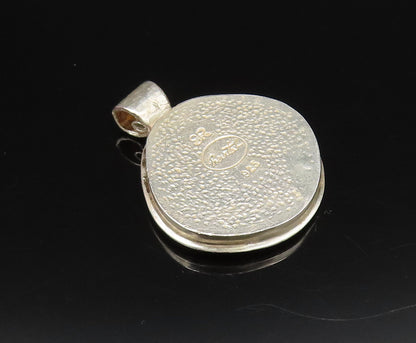 REVITAL ISRAEL 925 Silver  Vintage Green Roman Glass Drop Pendant  PT21827