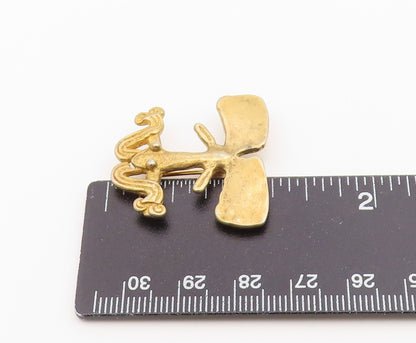 925 Sterling Silver Vintage Brooch Pin MMA Gold Plated Chiriquí Frog   BP12599