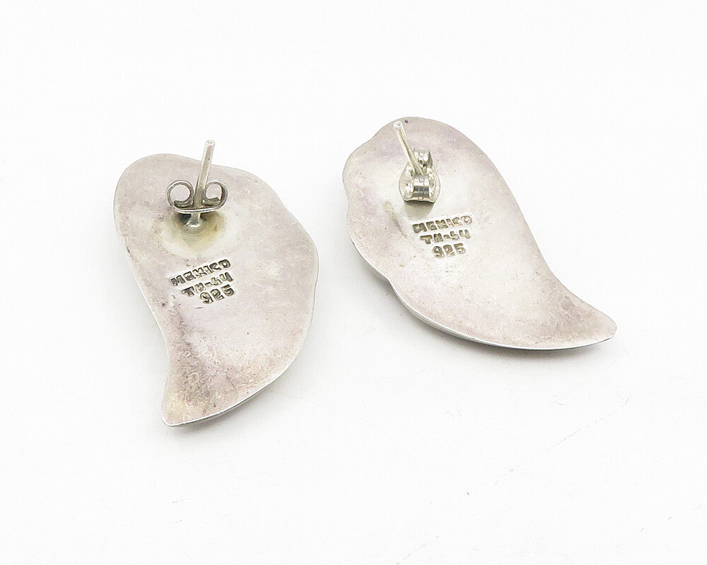 925 Sterling Silver  Vintage Shiny Hollow Fluted Design Drop Earrings  EG5508