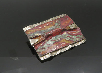 BWS 925 Sterling Silver  Vintage Modernist Sculpted Large Pendant  PT16377