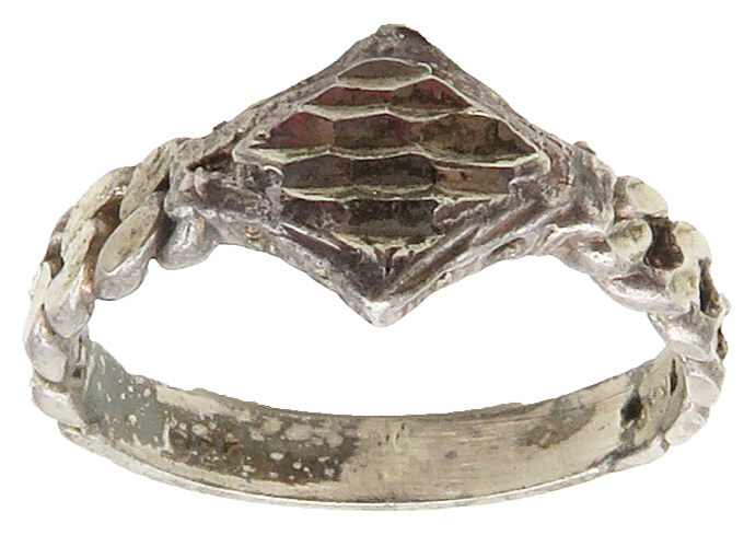 925 Sterling Silver  Vintage Dark Tone Diamond Cut Band Ring Sz 7.5  RG15379