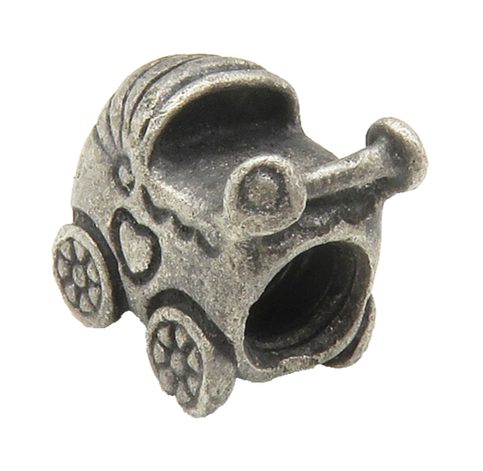 PANDORA 925 Sterling Silver   Vintage Petite Baby Carriage Pendant  PT11543