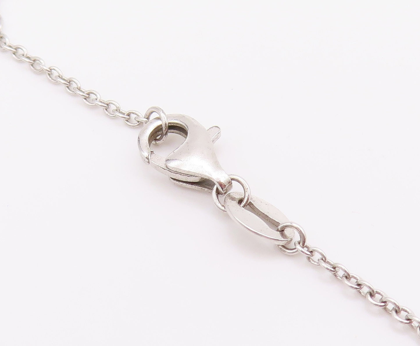 925 Sterling Silver Vintage Necklace Tanzanite & CZ Daisy Floral Chain   NE4628