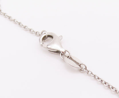 925 Sterling Silver Vintage Necklace Tanzanite & CZ Daisy Floral Chain   NE4628