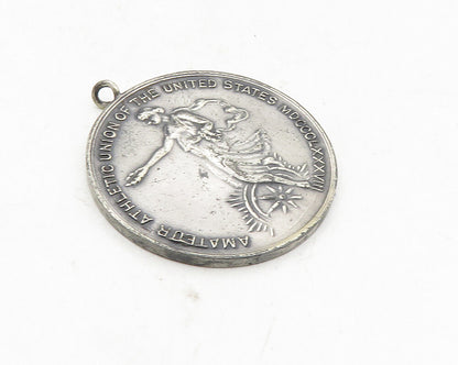 925 Sterling Silver  Vintage Antique US Amateur Athletic Union Pendant  PT7805