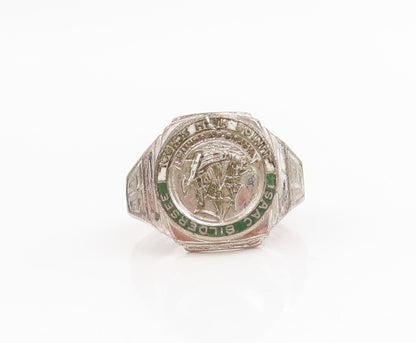 925 Sterling Silver Vintage Ring REED & CO Isaac Bildersee Band  Sz 7.5  RG34760