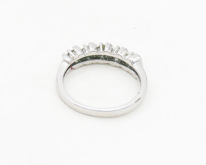 ROSS SIMON 925 Silver  White Topaz Shiny Smooth Swirl Band Ring Sz 8  RG19194