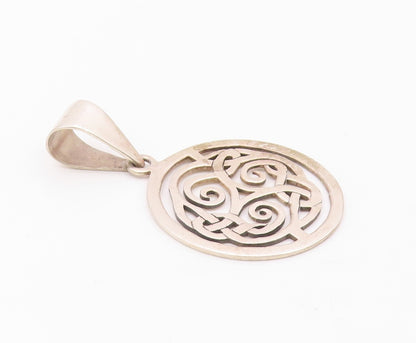 SILPADA 925 Sterling Silver  Vintage Shiny Celtic Knot Swirl Pendant  PT15319