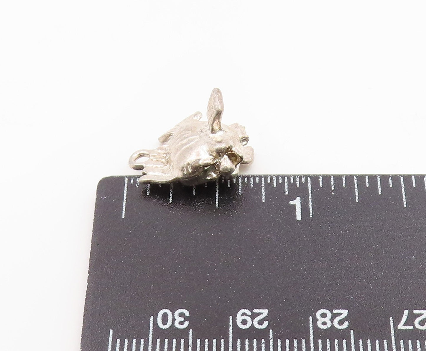 925 Sterling Silver Vintage Pendant Classic Etched Tropical Fish Charm  PT26262