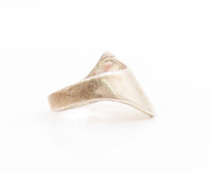 925 Sterling Silver Vintage Ring CELLINI Minimalist Solid Wave Band Sz 6 RG34011