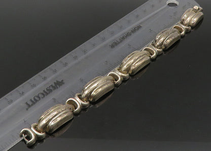 BAYANIHAN 925 Sterling Silver  Vintage Hollow Fluted Chain Bracelet  BT8952