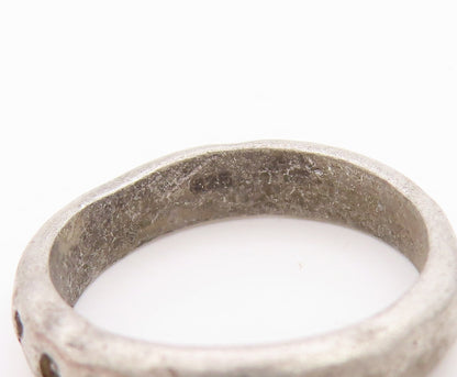 925 Sterling Silver Vintage Ring Antique Minimalist Warren Etched  Sz 5  RG33412