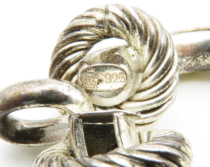 GERMANY 925 Sterling Silver  Vintage Shiny Rope Twist Design Pendant  PT9903