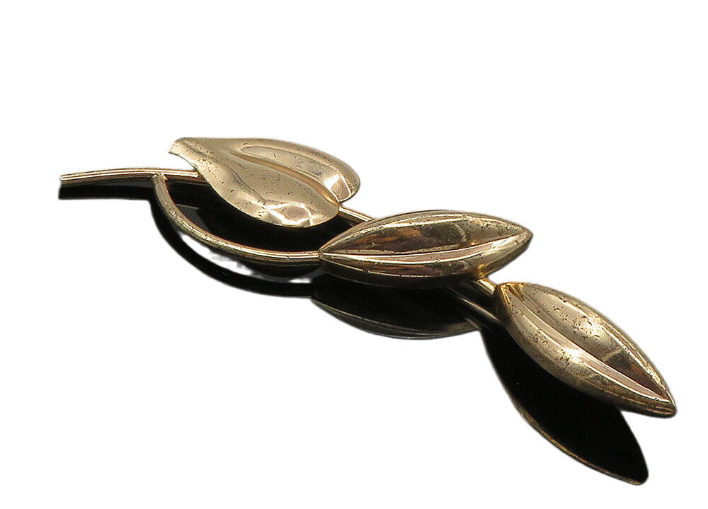 NAPIER 925 Sterling Silver  Vintage Shiny Hollow Floral Brooch Pin  BP4134