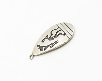 925 Sterling Silver  Vintage Oxidized Traditional Design Pendant  PT13486