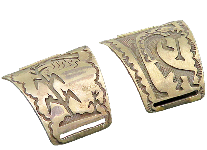 ZUNI 925 Sterling Silver  Vintage Chiseled Nature Scene Watch Straps  TR2960