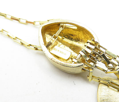 925 Sterling Silver  Mother Of Pearl Bead Gold Plated Chain Necklace  NE1141