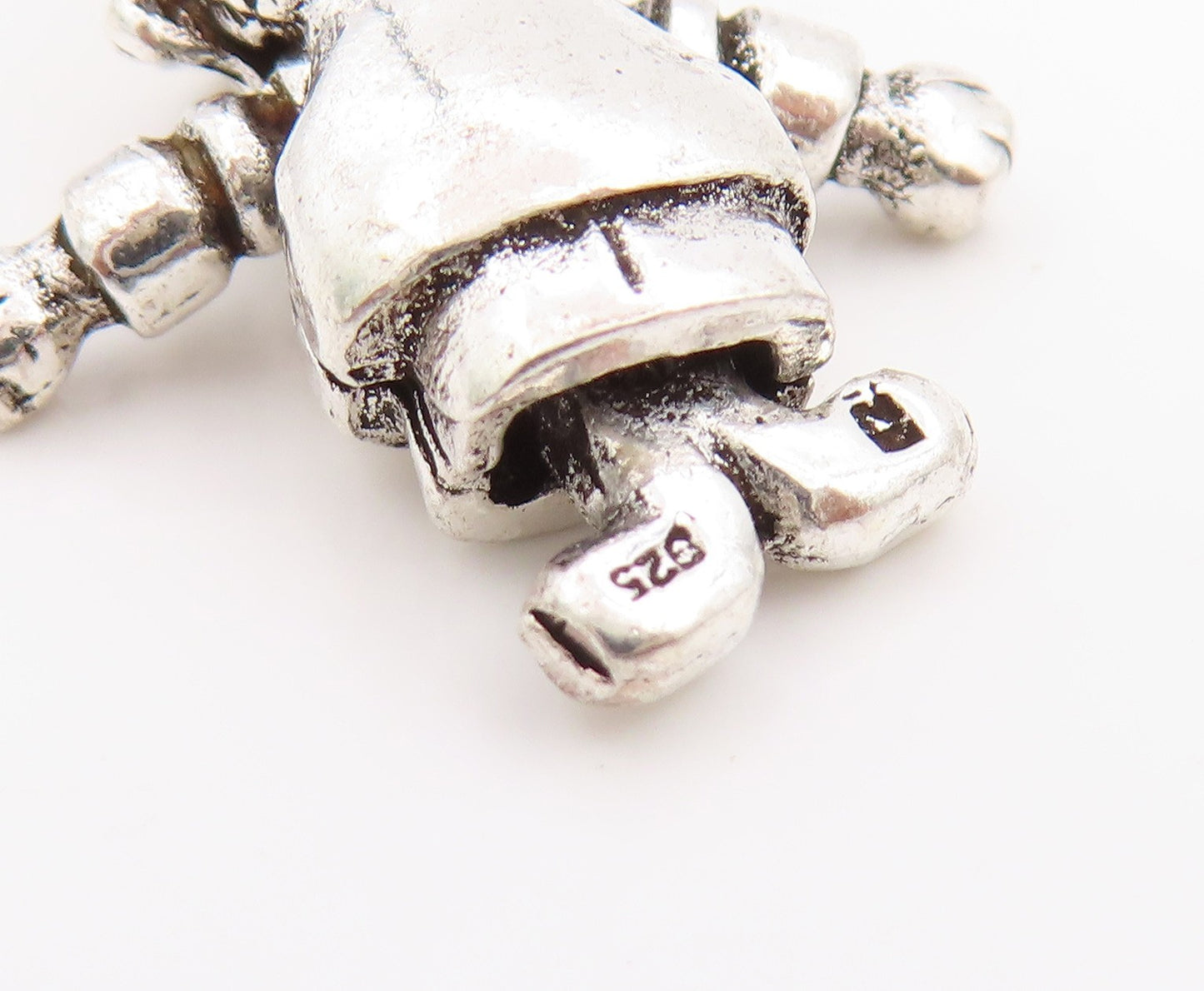 925 Sterling Silver Vintage Pendant Mini Happy Boy Charm Moves  PT24434