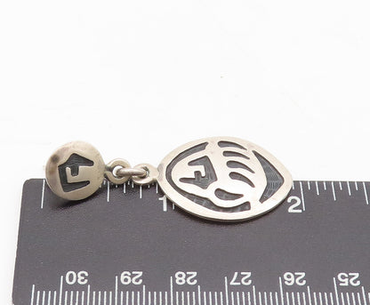 925 Sterling Silver Vintage Southwestern Etched Dangling Earrings EG12694