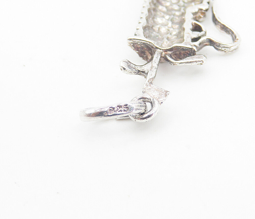 925 Sterling Silver  Vintage Shiny Bag Of Golf Clubs Sports Pendant  PT6183