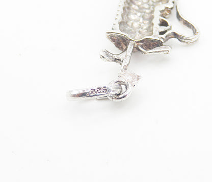 925 Sterling Silver  Vintage Shiny Bag Of Golf Clubs Sports Pendant  PT6183