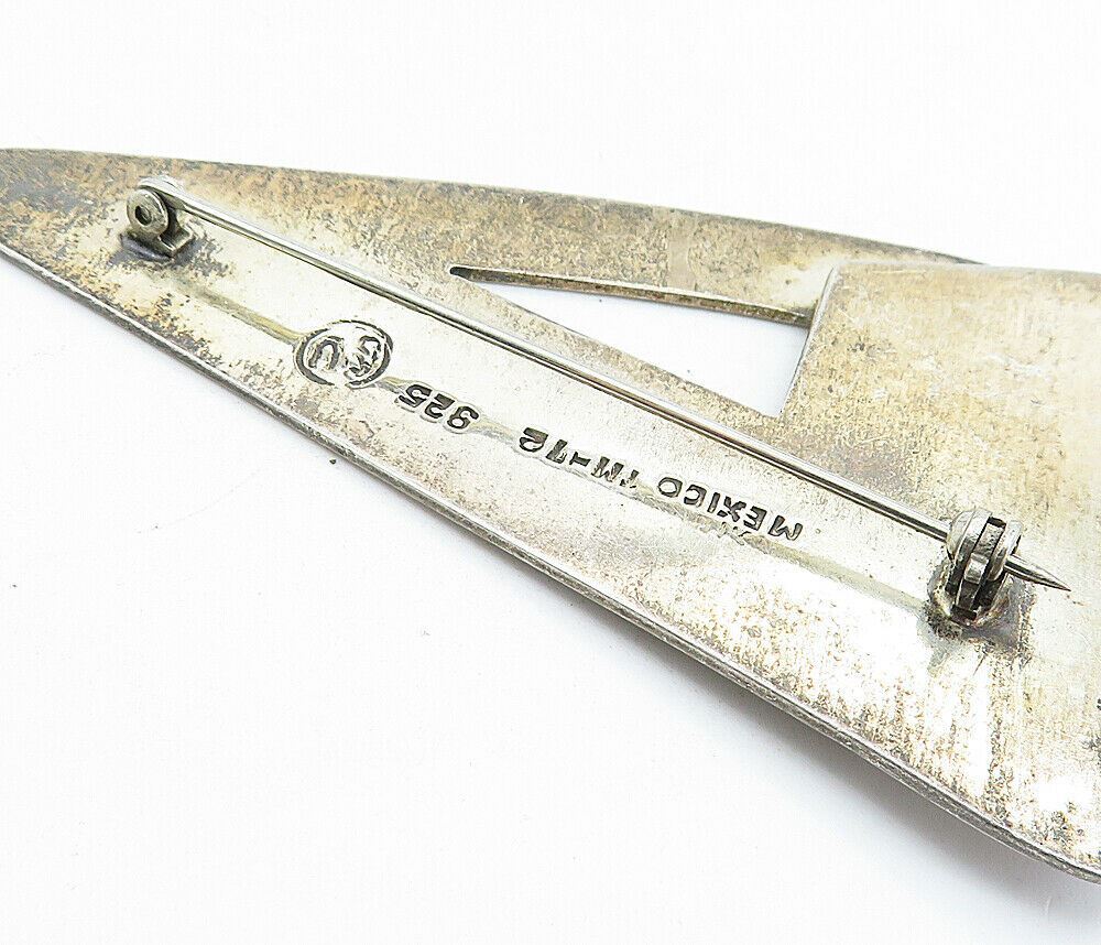 MEXICO 925 Sterling Silver  Vintage Modernist Designed Brooch Pin  BP2388