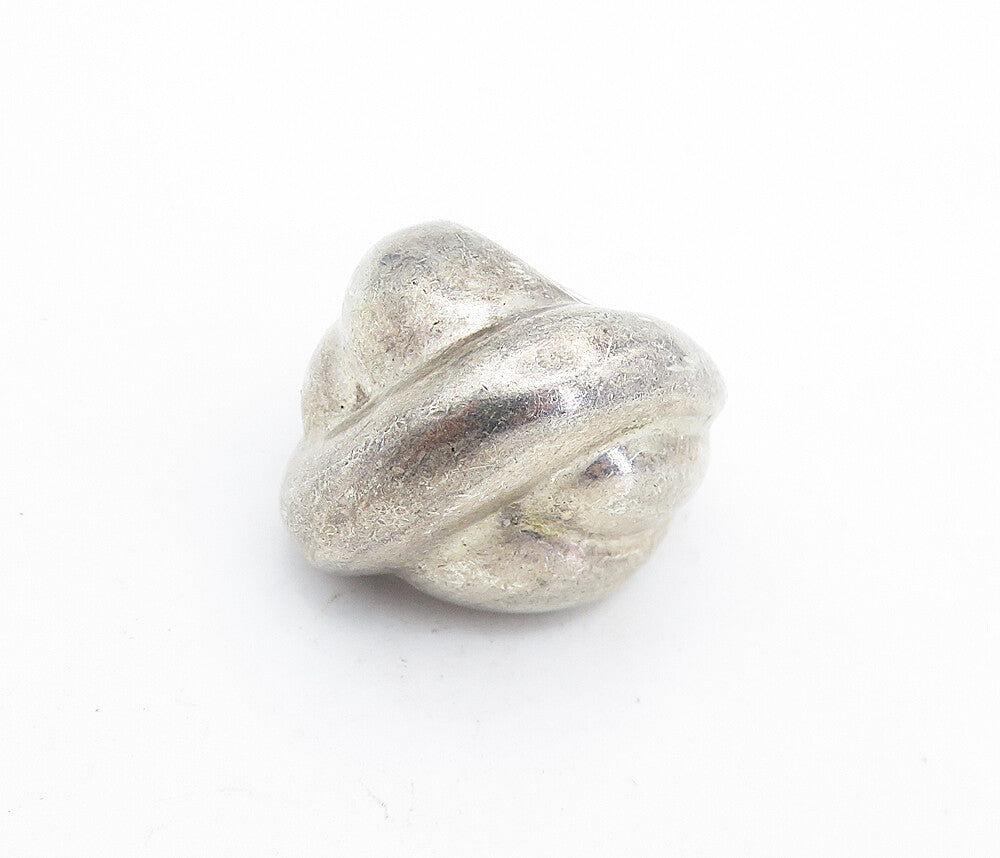 MEXICO 925 Silver  Vintage Dark Tone Fluted Bubble Band Ring Sz 6.5  RG6978