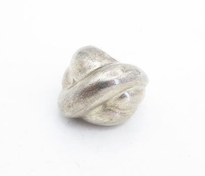 MEXICO 925 Silver  Vintage Dark Tone Fluted Bubble Band Ring Sz 6.5  RG6978