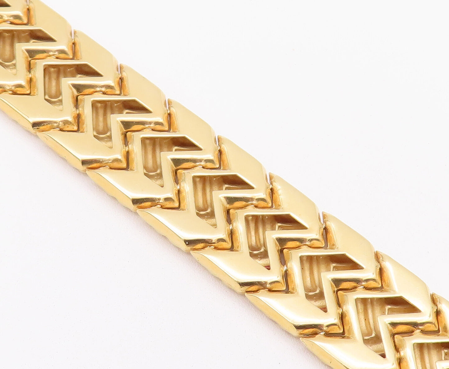 925 Sterling Silver Vintage Bracelet Linked Gold Plated Woven Effect  BT10405