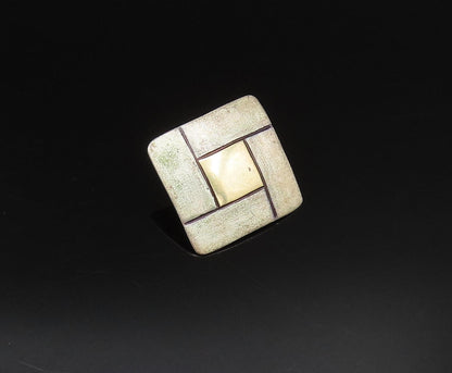 14K GOLD & 925 Silver  Vintage Two Tone Multi Singles Lot Earrings  EG11988