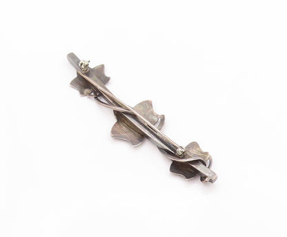 925 Sterling Silver Vintage Brooch LEONORE DOSKOW Connected Ivy Leaves  BP11622