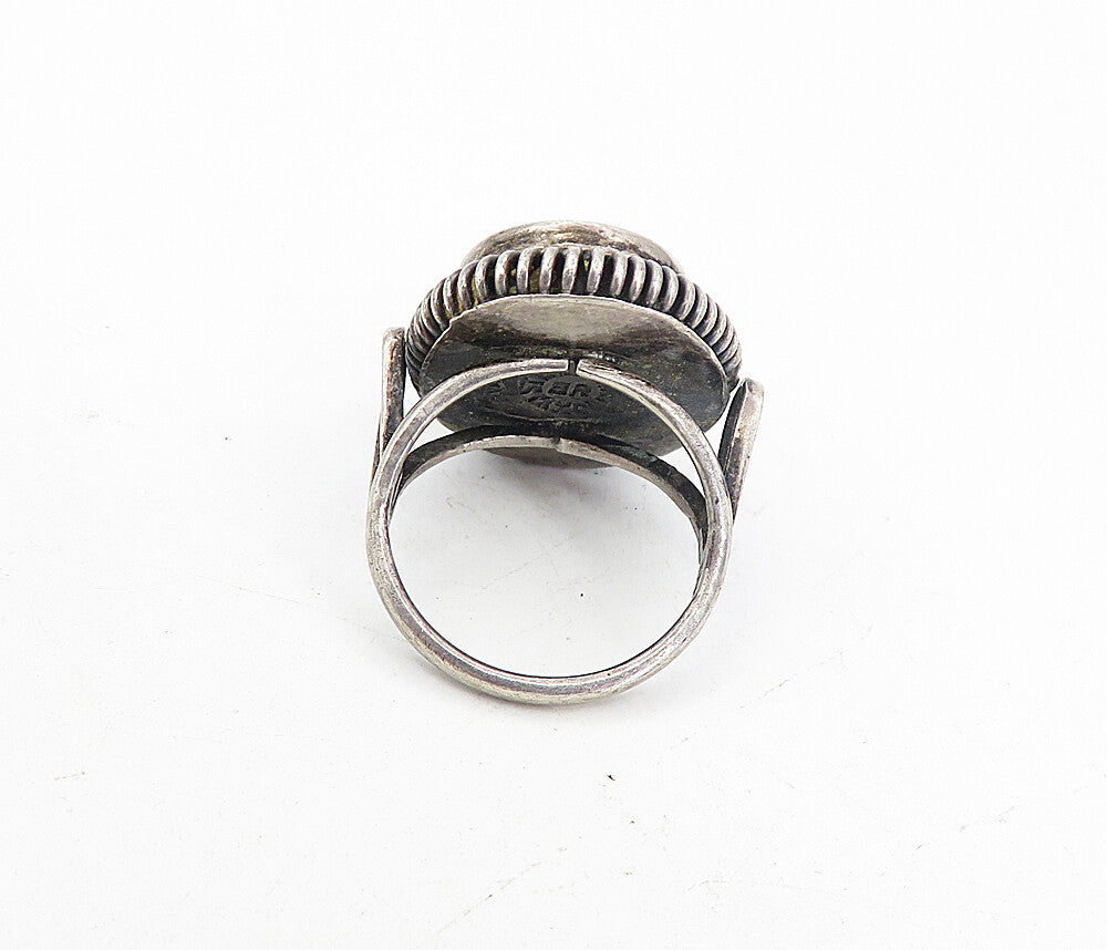 TAXCO 925 Silver  Vintage Tiger's Eye Oval Twist Cocktail Ring Sz 6.5  RG7652