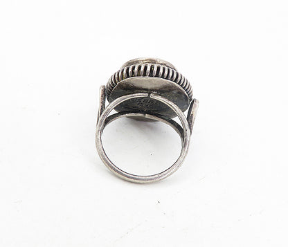 TAXCO 925 Silver  Vintage Tiger's Eye Oval Twist Cocktail Ring Sz 6.5  RG7652