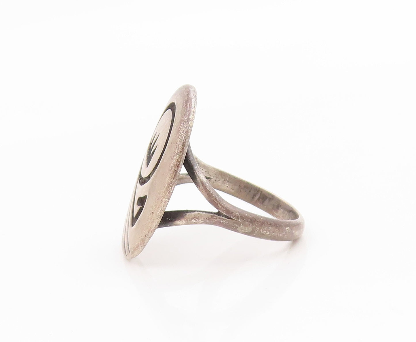 925 Sterling Silver Vintage Ring SOUTHWESTERN Water Wave Band  Sz 7.5  RG36010