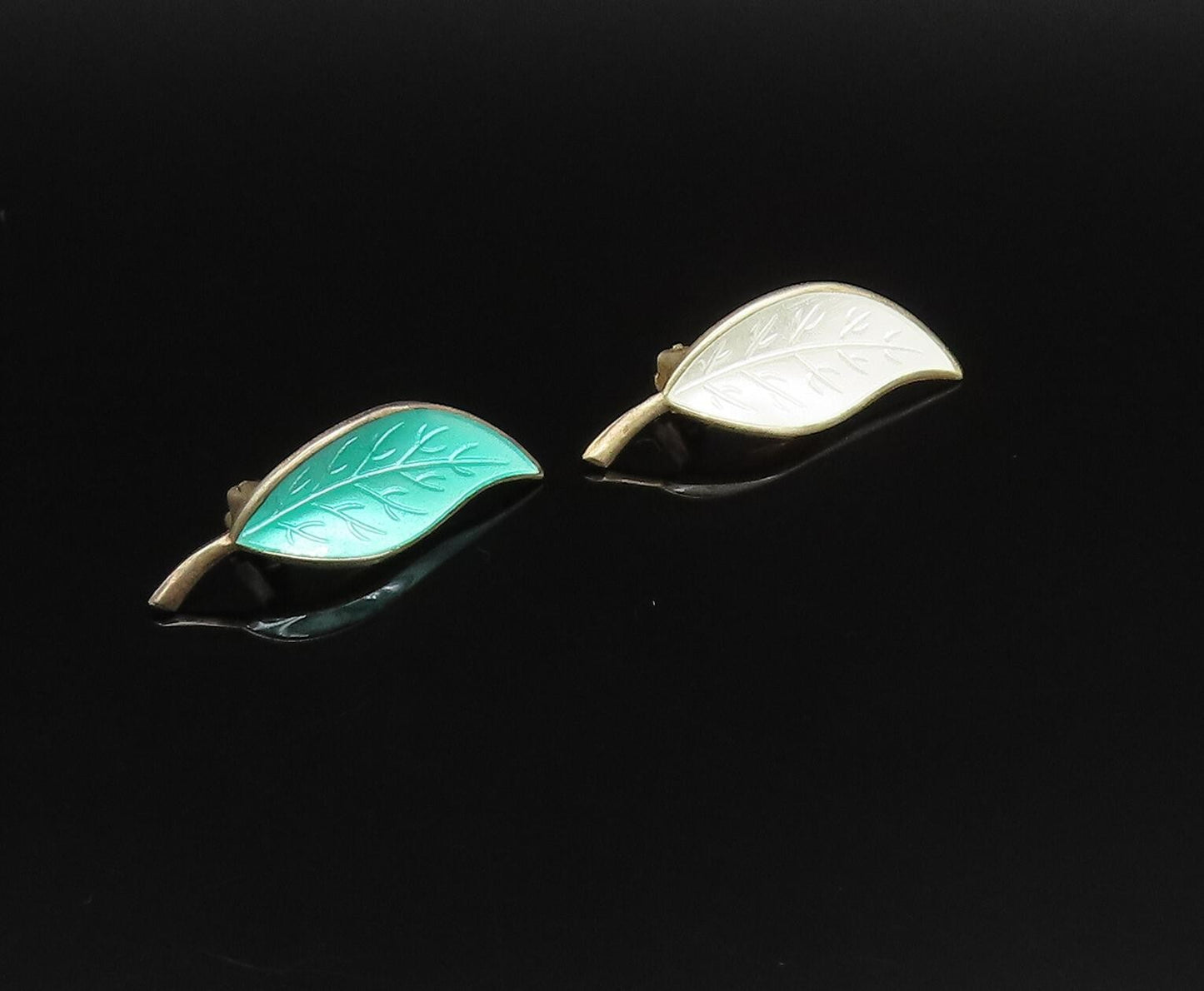 DAVID ANDERSEN NORWAY 925 Silver  Vintage Enamel Singles Lot Earrings  EG12021